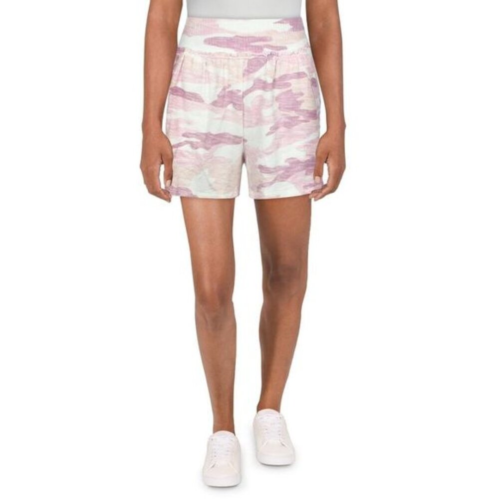 NWOT Splendid Women's Purple Camouflage Pocket Pull On Casual Shorts. Size‎ XL